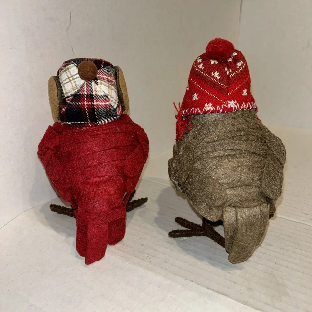 2013 SPRITZ Featherly Friends Winter Christmas Birds Hat Wondershop Set‎ Of 2 D1